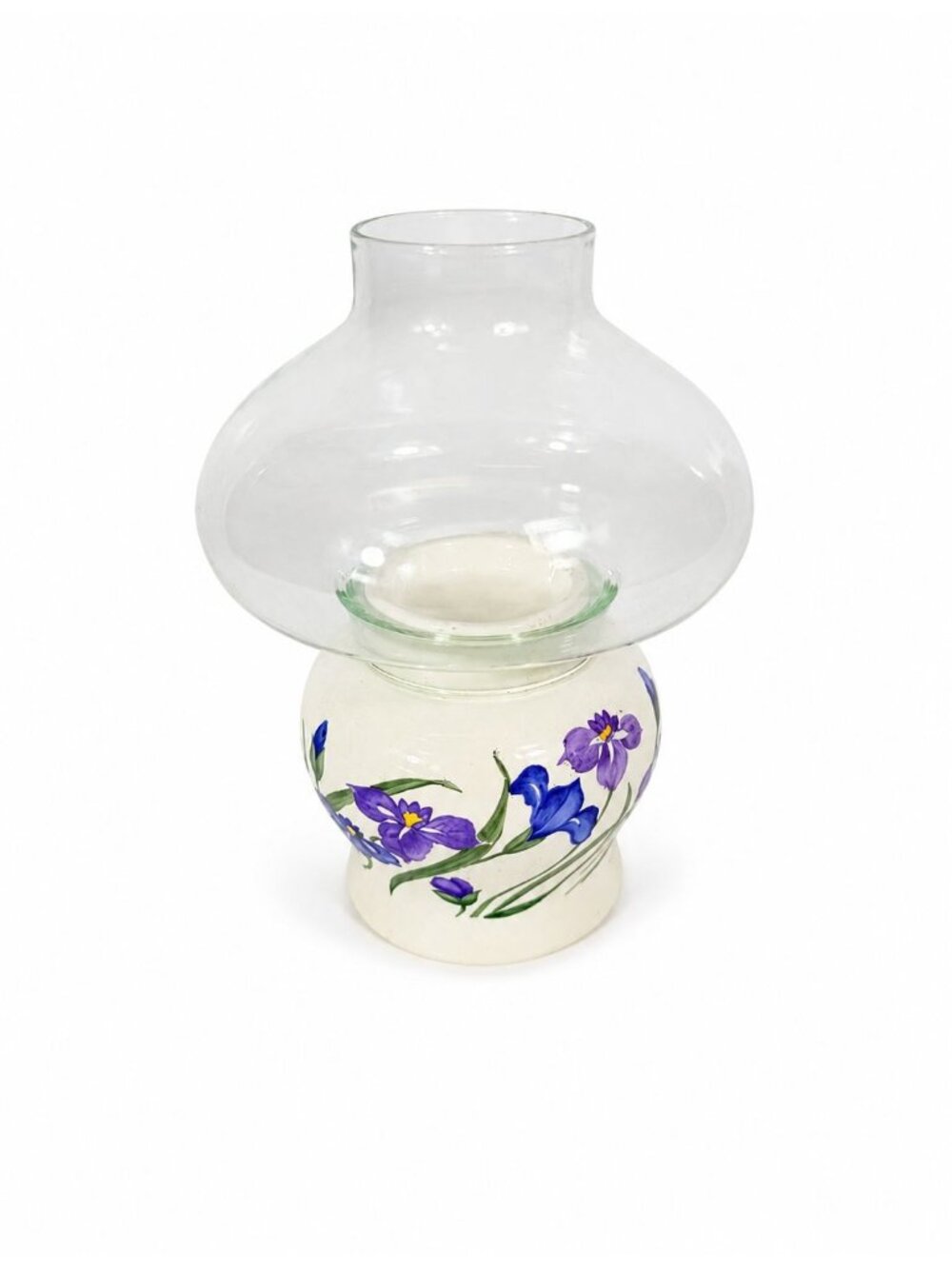 Hurricane Lamp Candle Holder Vintage Towle Classique Iris Candle Decorative Base